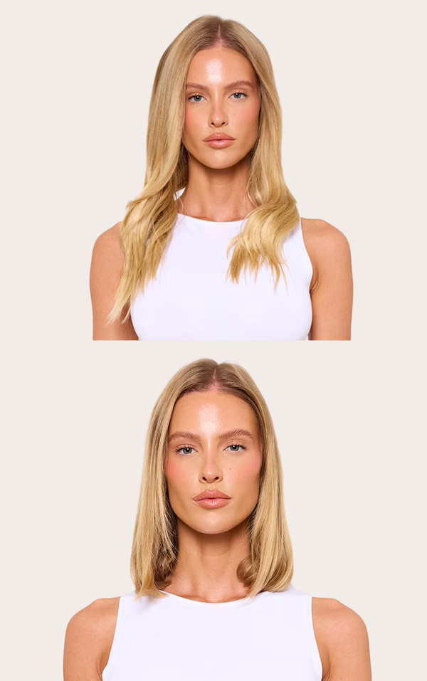 18” Halo Brushed Out Waves Hair Extensions & 16" Brushed Out Waves Claw Clip Duo + Hair Care Set - BLONDES | GOLDEN BLONDE #1