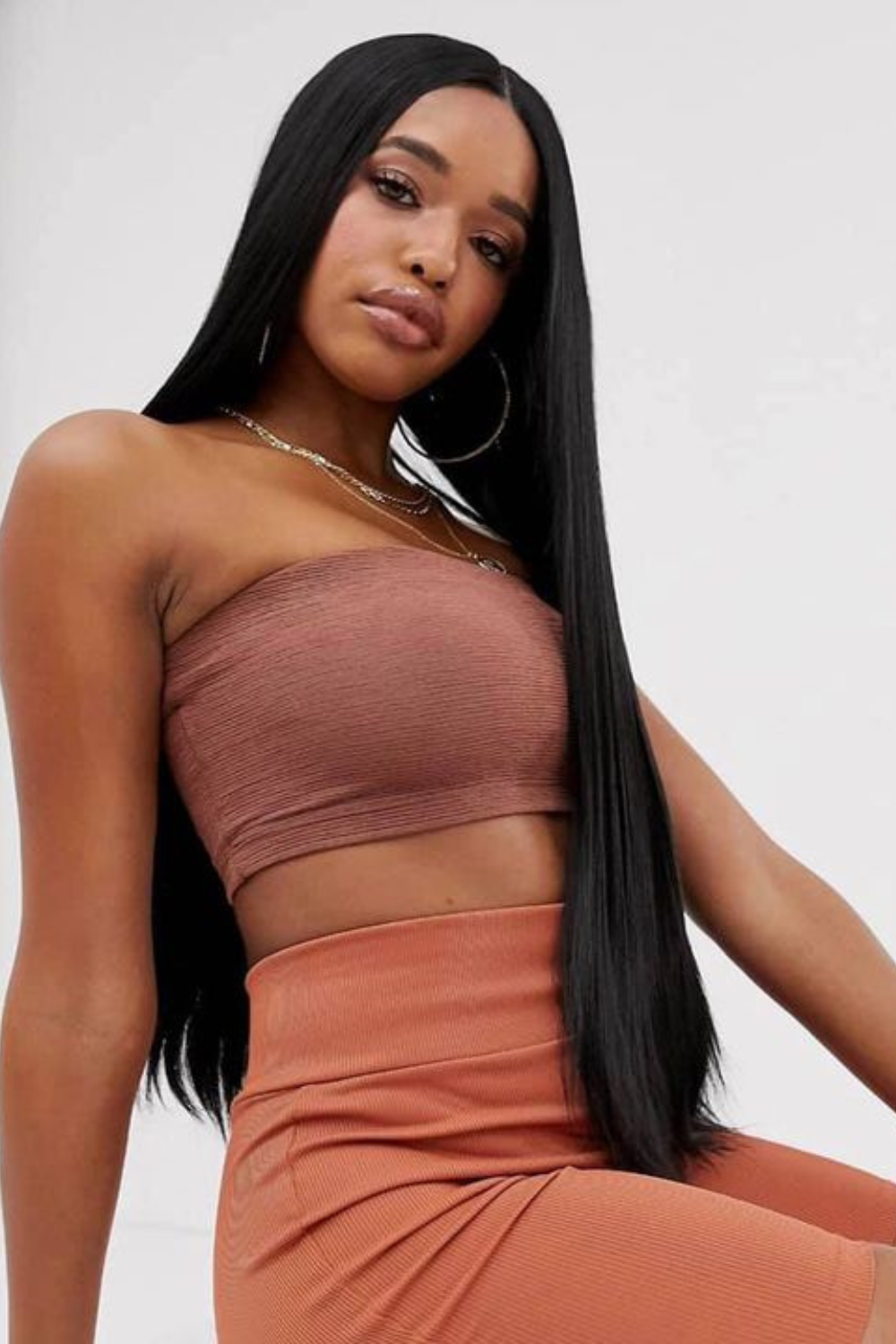 The Kourtney Long Straight Jet Black Lace Front Wig Lullabellz