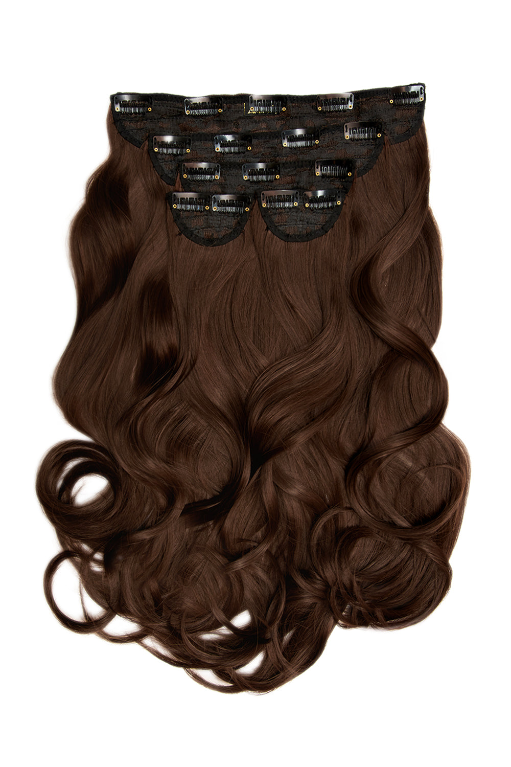 Super Thick 22" 5 Piece Blow Dry Wavy Clip In Hair Extensions - BROWNS | GOLDEN BROWN #1