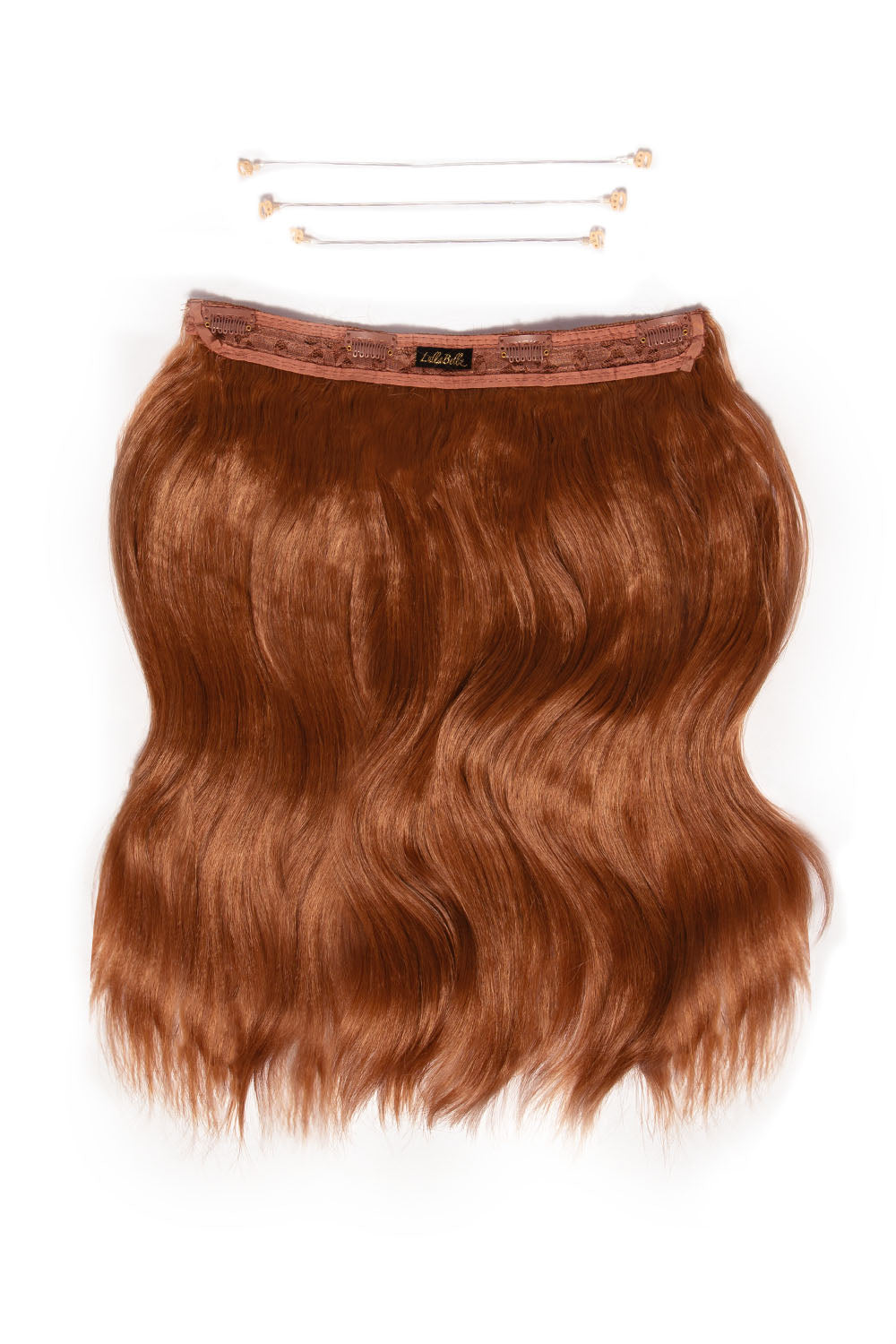 18” Halo Brushed Out Waves Hair Extensions & 16" Brushed Out Waves Claw Clip Duo + Hair Care Set - REDS | MIXED AUBURN #1