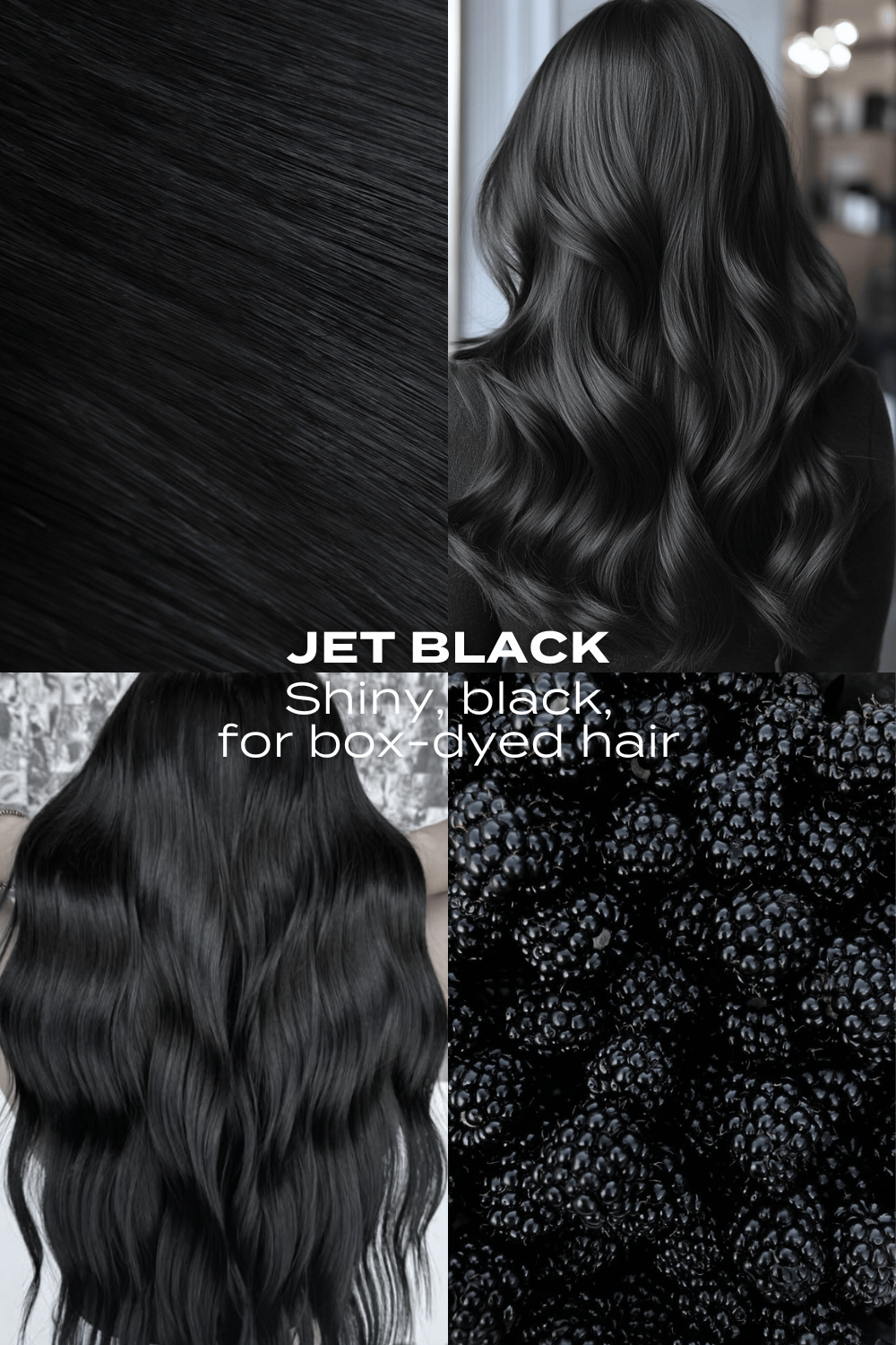 18” Halo Brushed Out Waves Hair Extensions & 16" Brushed Out Waves Claw Clip Duo + Hair Care Set - BLACKS | JET BLACK #1