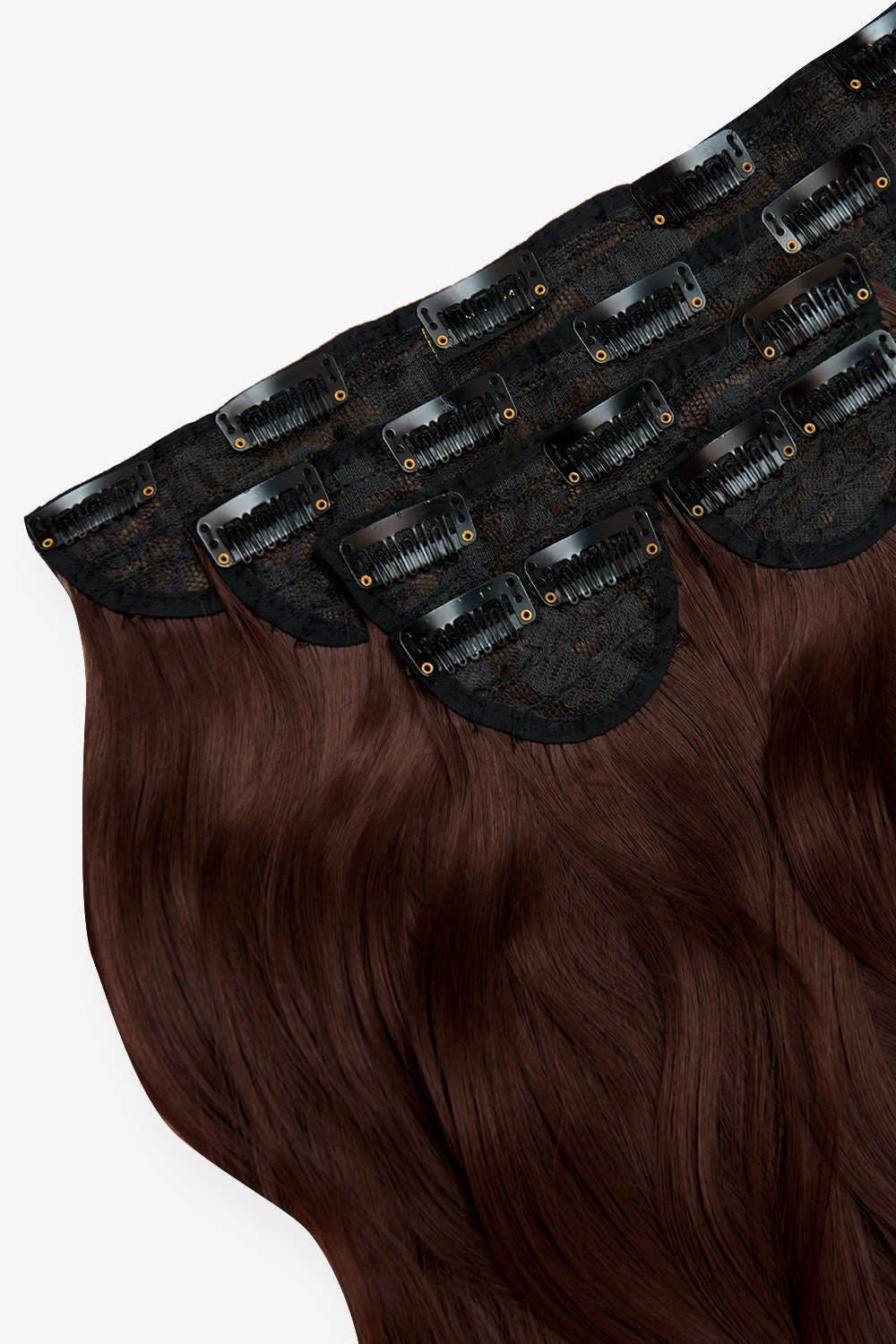 Super Thick 16" 5 Piece Blow Dry Wavy Clip In Hair Extensions - BROWNS | WARM BRUNETTE #1