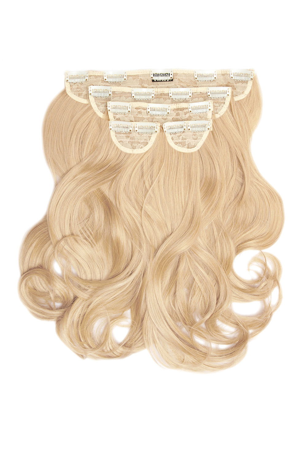 Super Thick 16" 5 Piece Blow Dry Wavy Clip In Hair Extensions - BLONDES | CHAMPAGNE BLONDE #1