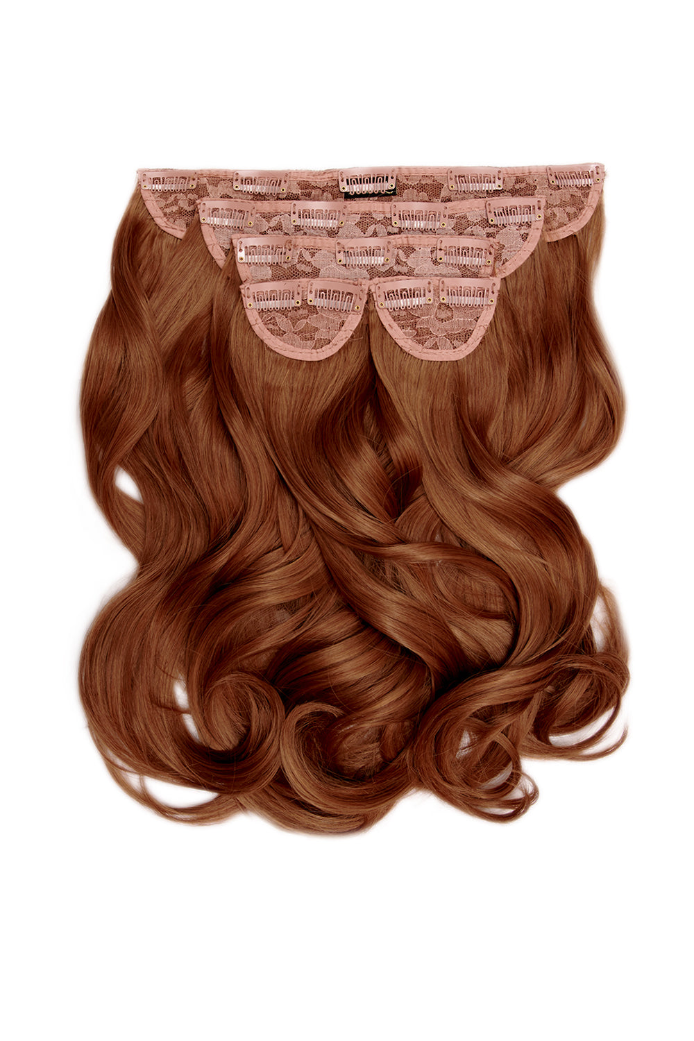 Super Thick 16" 5 Piece Blow Dry Wavy Clip In Hair Extensions - REDS | COPPER RED #1
