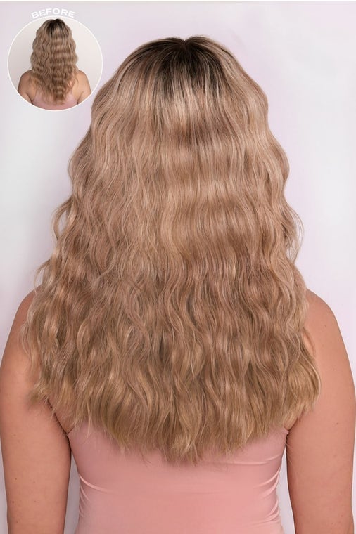 Épais 14" 1 Pièce Textured Wave Clip-in Extensions de Cheveux