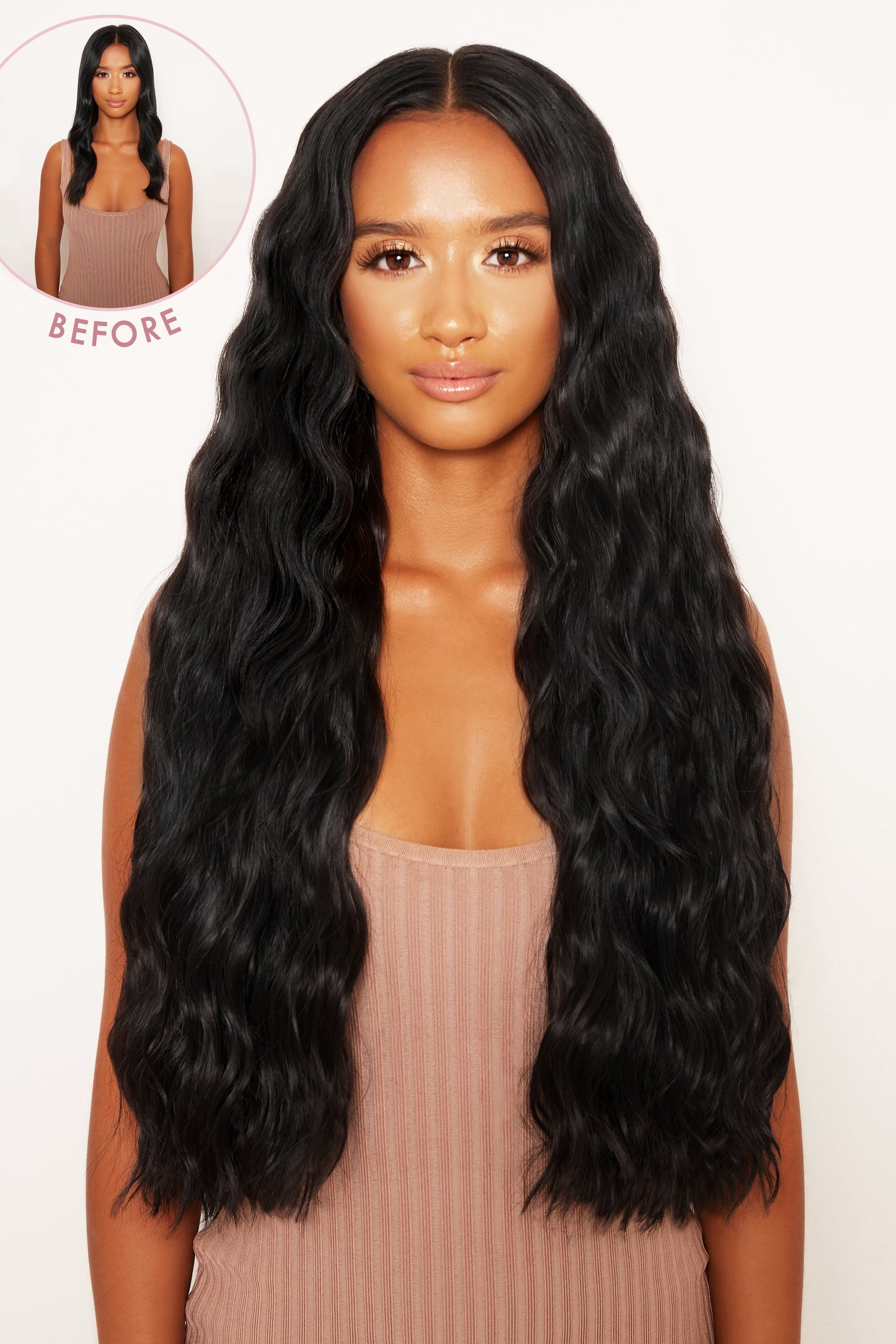 Super Thick 26" 5 Piece Waist Length Wave Clip In Hair Extensions