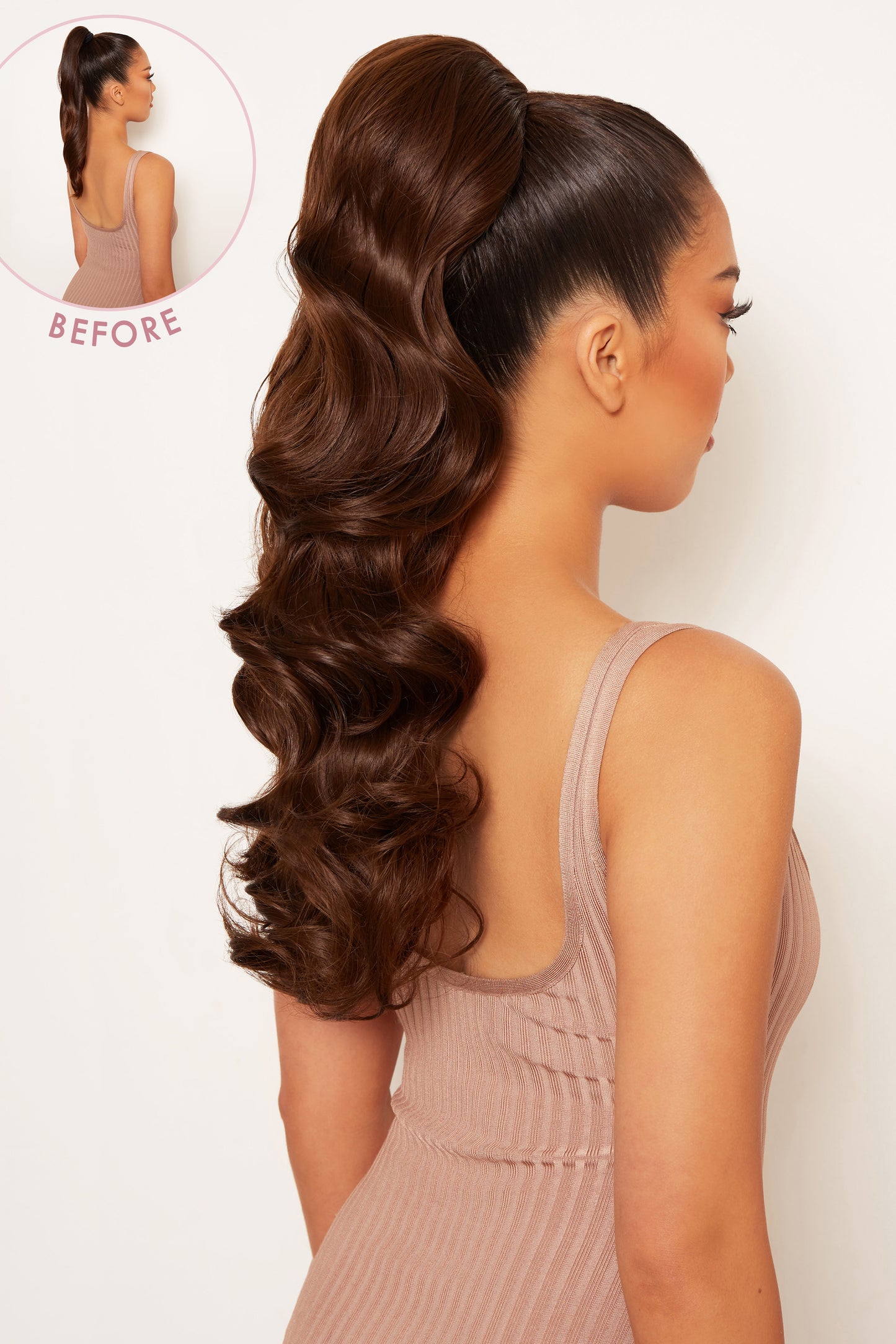 Curly Glam 22" Pferdeschwanz mit Kordelzug