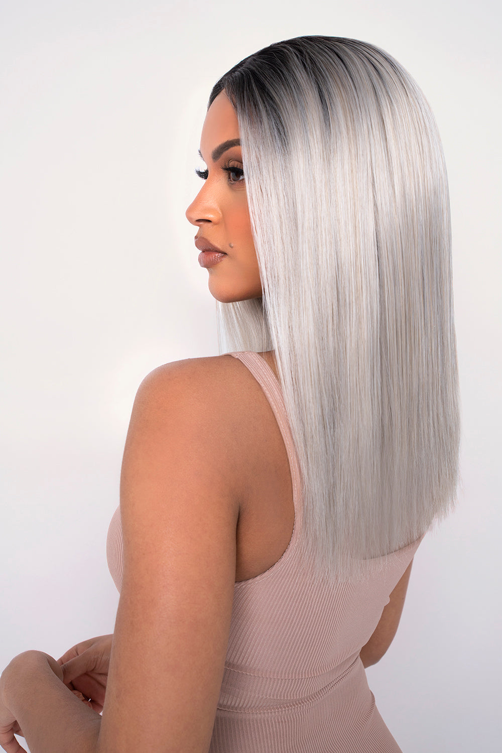 The Stormi - Platinum Straight Lob Lace Front Wig