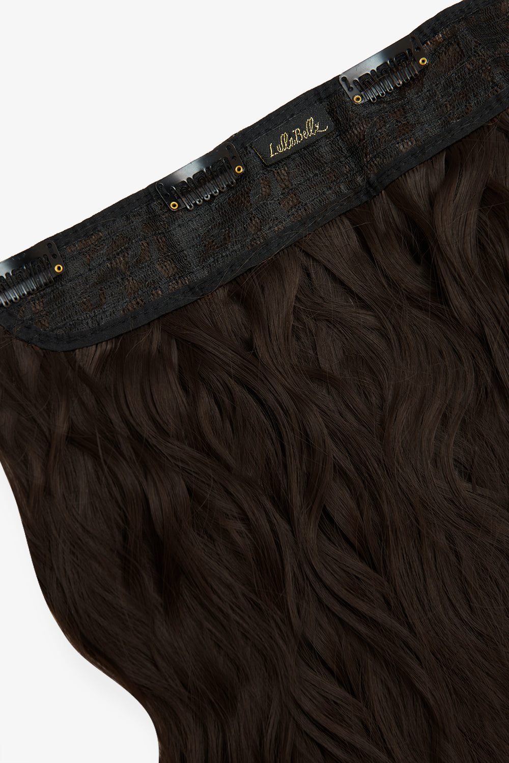 Thick 14" 1 Piece Textured Wave Clip-in Hair Extensions [Clearance Lines] - BROWNS | DARK BROWN #2