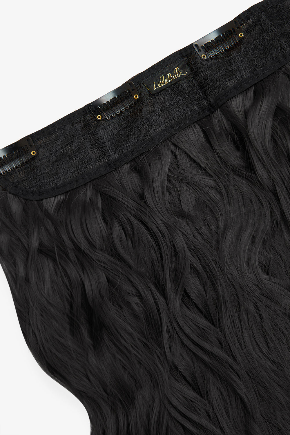 Thick 14" 1 Piece Textured Wave Clip-in Hair Extensions [Clearance Lines] - BLACKS | NATURAL BLACK #2