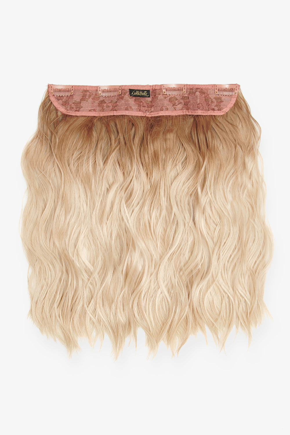 Thick 14" 1 Piece Textured Wave Clip-in Hair Extensions [Clearance Lines] - BLONDES | ROOTED LIGHT BLONDE #2