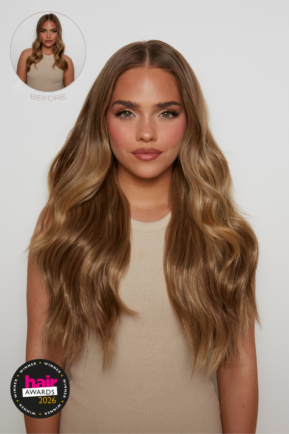 18” 1 Piece Hidden Halo Brushed Out Wave Hair Extensions