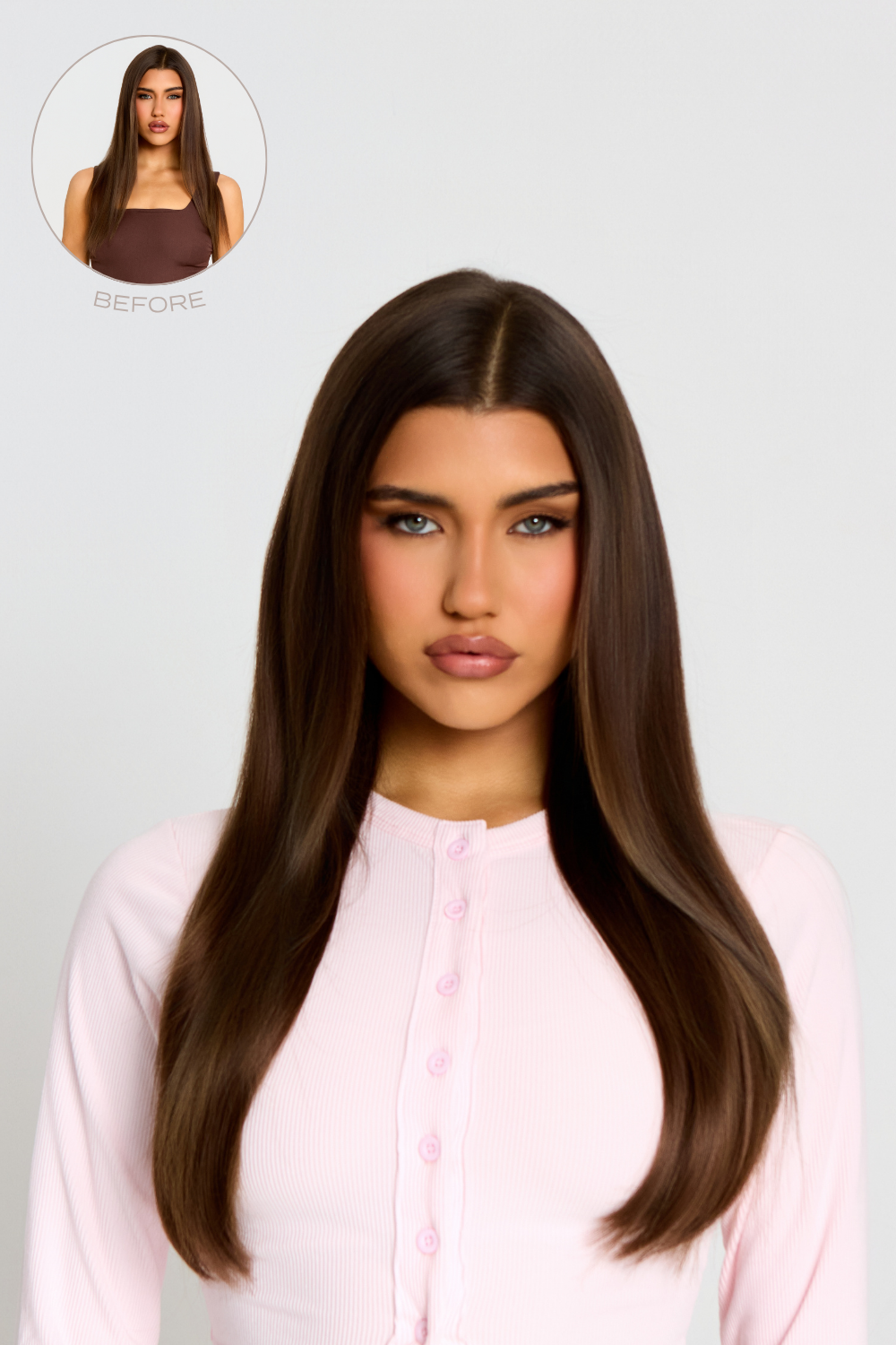 Dicke 18" 1-teilige gerade Clip-In-Haarverlängerungen