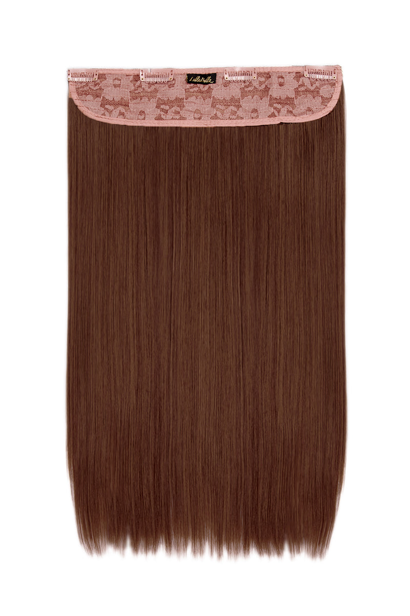 Thick 18" 1 Piece Straight Clip In Hair Extensions - REDS | AUBURN #1