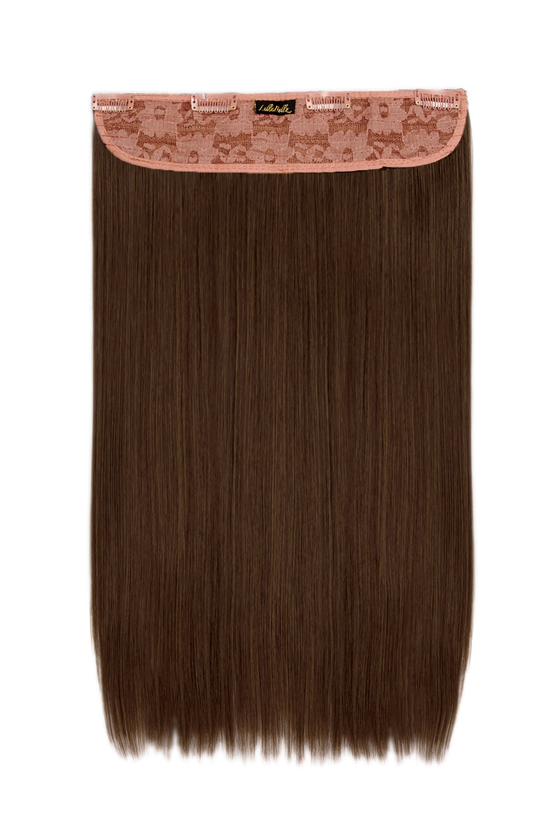 Thick 18" 1 Piece Straight Clip In Hair Extensions - BROWNS | CHESTNUT #3