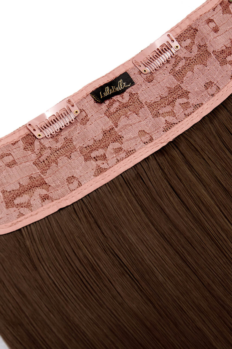 Thick 18" 1 Piece Straight Clip In Hair Extensions - BROWNS | CHESTNUT #4