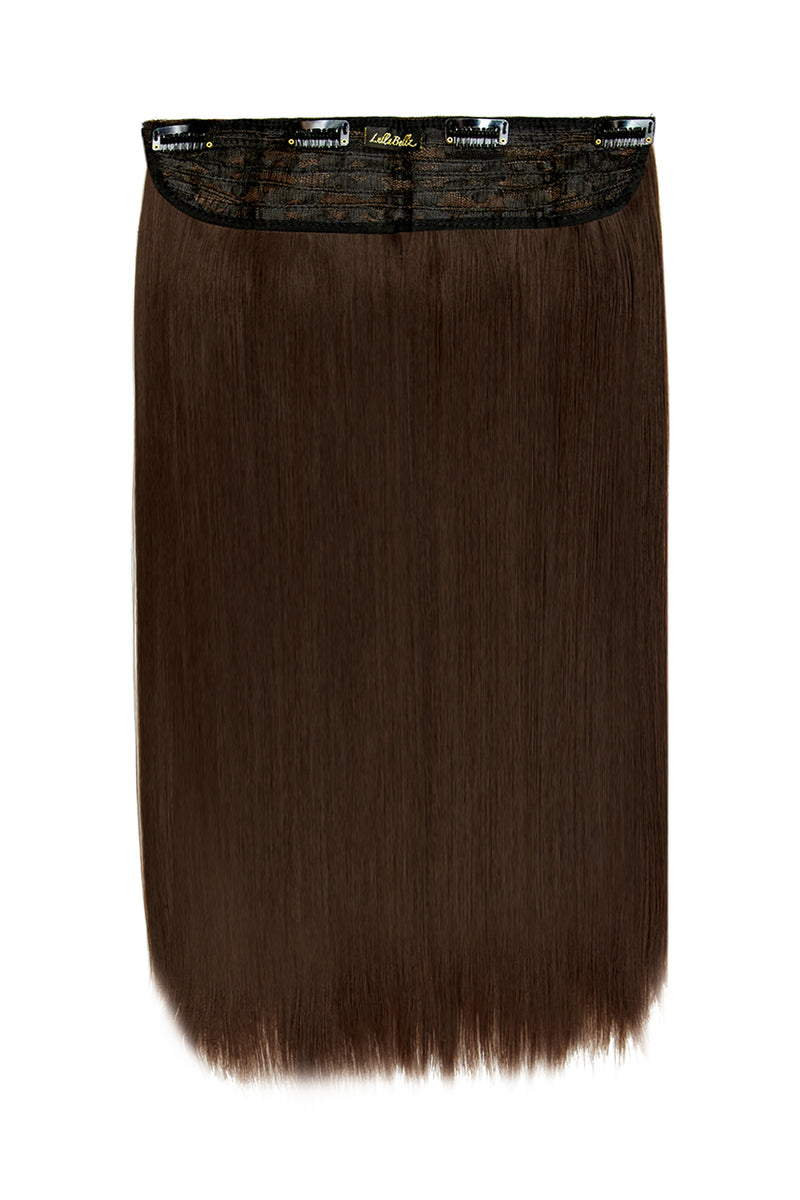 Thick 18" 1 Piece Straight Clip In Hair Extensions - BROWNS | CHOCOLATE BROWN #2