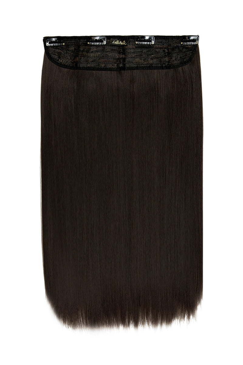 Thick 18" 1 Piece Straight Clip In Hair Extensions - BROWNS | DARK BROWN #2