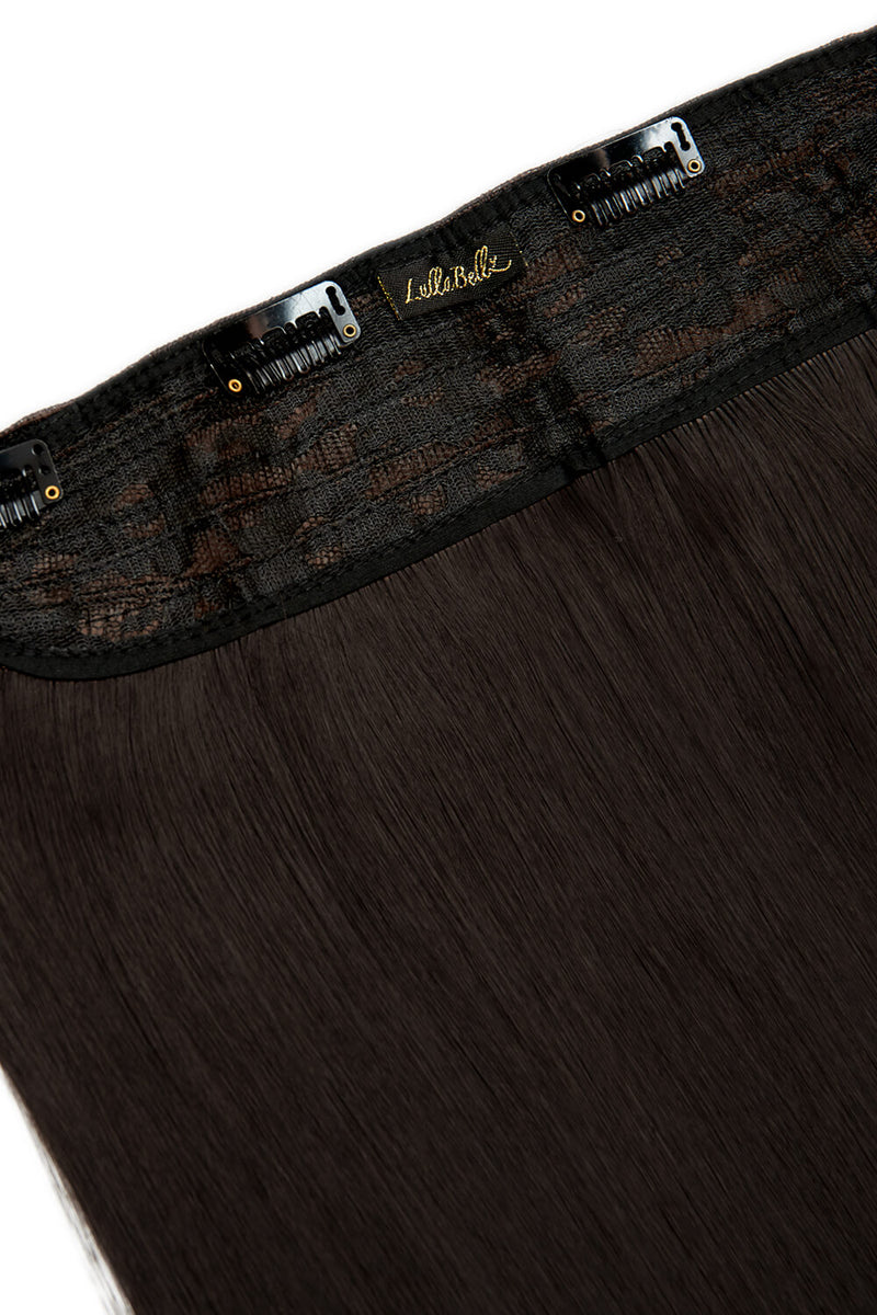 Thick 18" 1 Piece Straight Clip In Hair Extensions - BROWNS | DARK BROWN #3