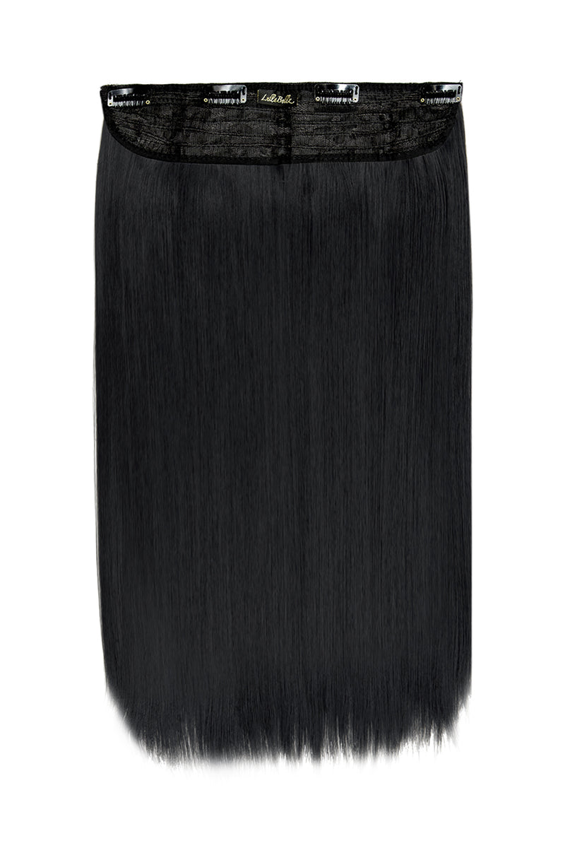 Thick 18" 1 Piece Straight Clip In Hair Extensions - BLACKS | JET BLACK #1