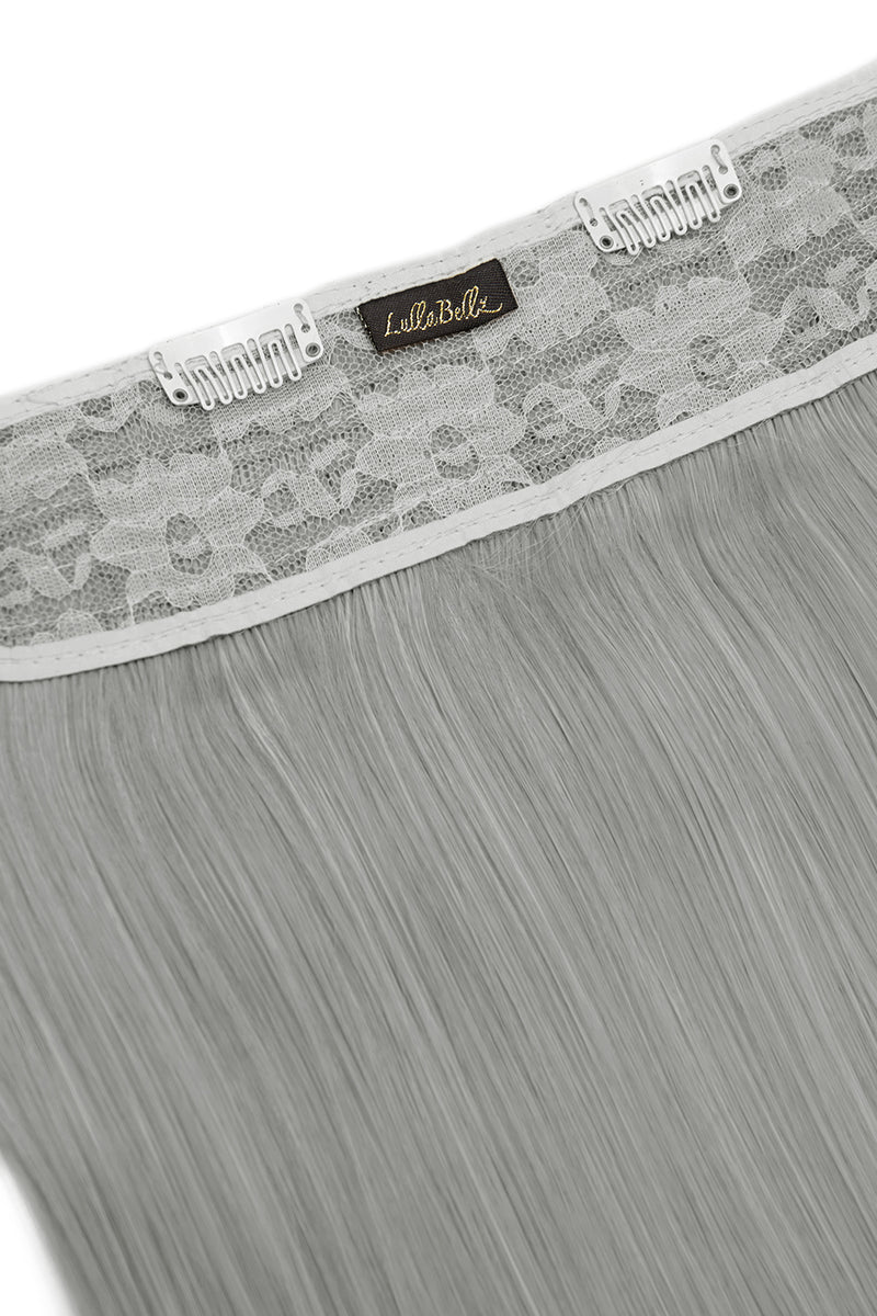 Dicke 18" 1-teilige gerade Clip-In-Haarverlängerungen - BLONDES | SILVER GREY #2