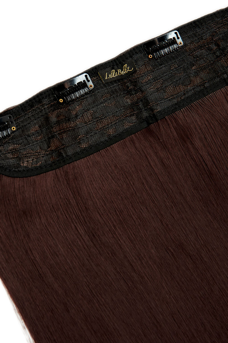 Thick 18" 1 Piece Straight Clip In Hair Extensions - BROWNS | WARM BRUNETTE #2