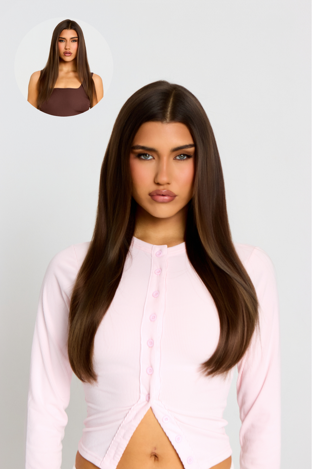 Thick 18" 1 Piece Straight Clip In Hair Extensions