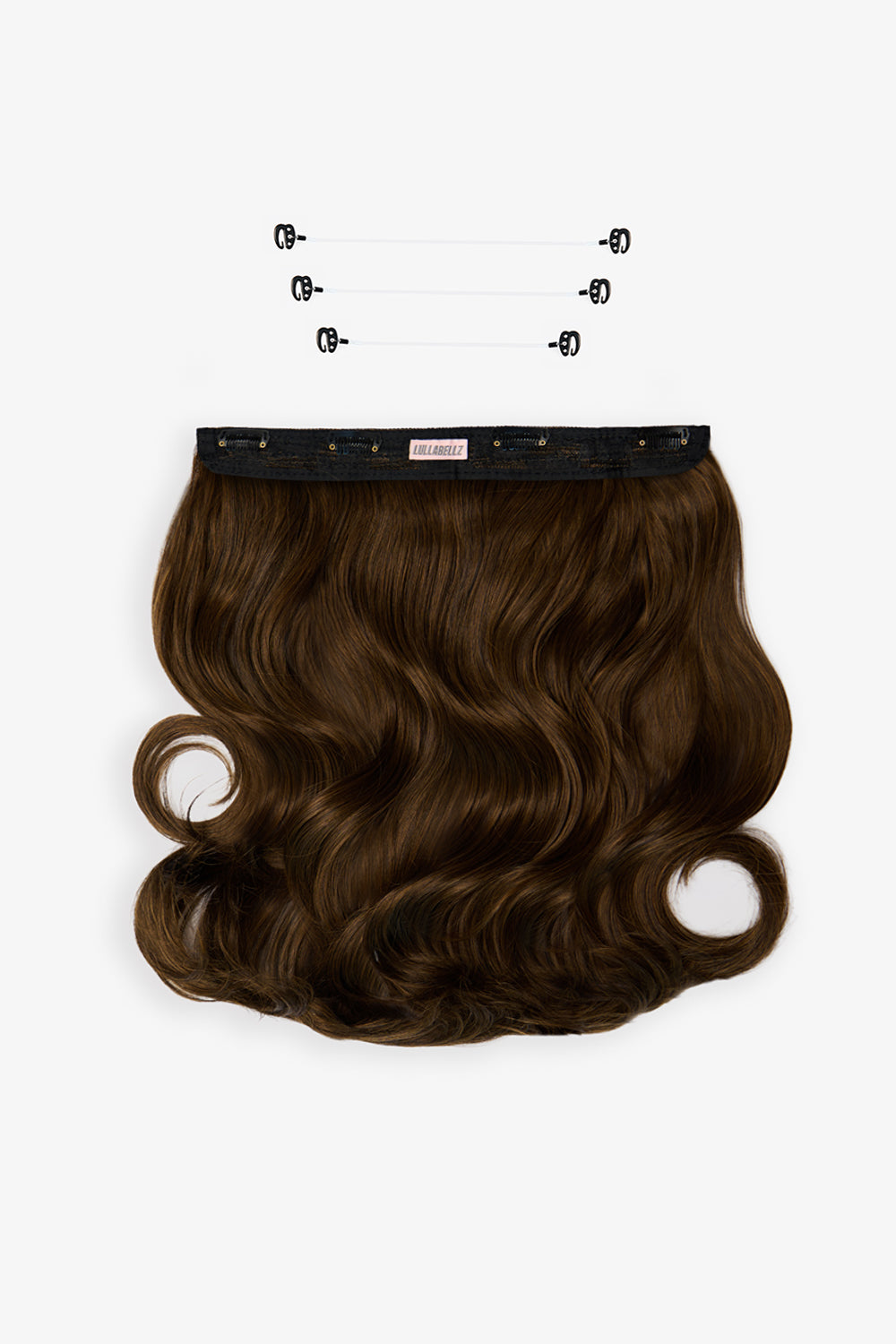 18” 1 Piece Hidden Halo Blow Dry Hair Extensions - BROWNS | DARK BROWN & CARAMEL #3
