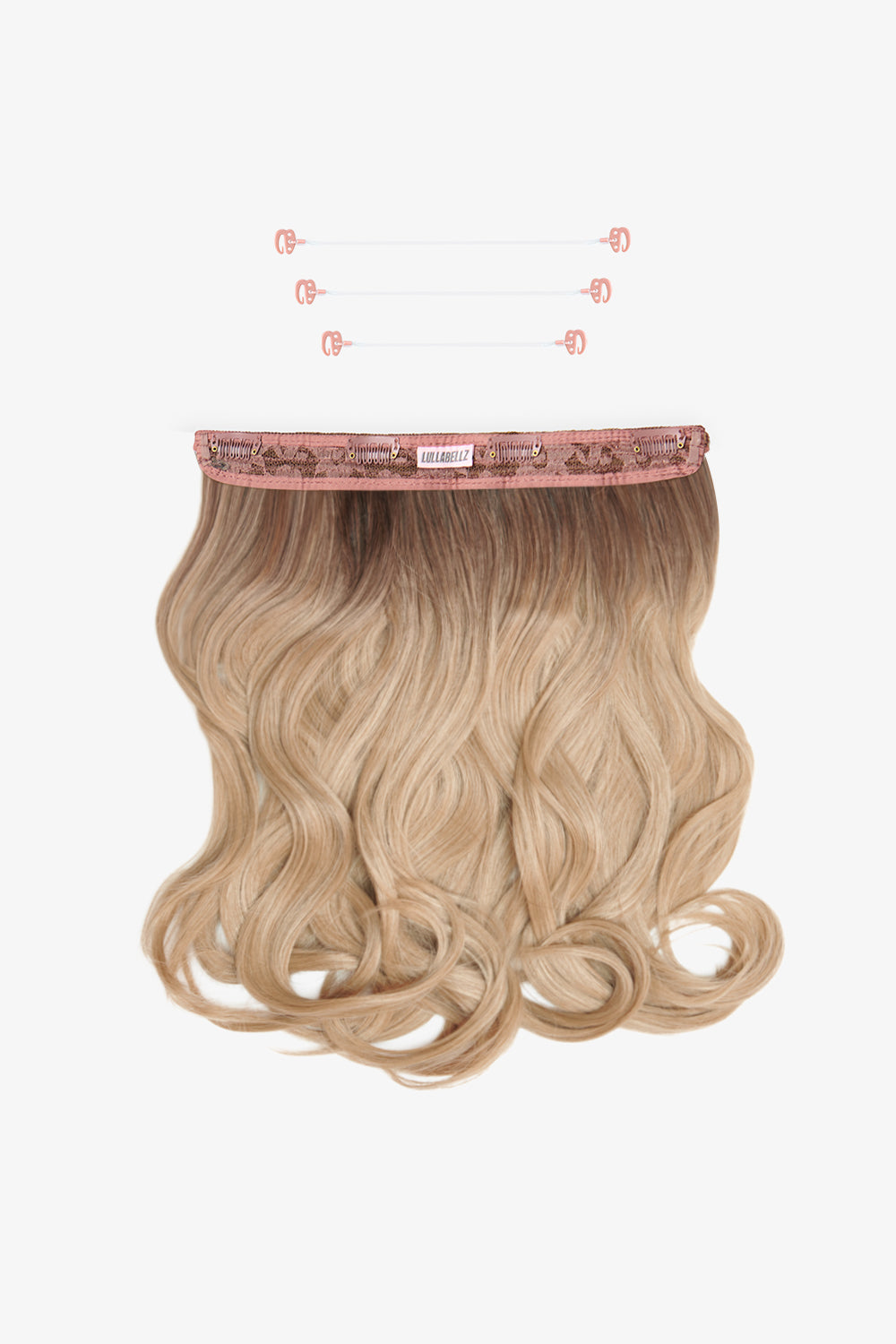 18” 1 Piece Hidden Halo Blow Dry Hair Extensions - BLONDES | ROOTED CALIFORNIA BLONDE #1