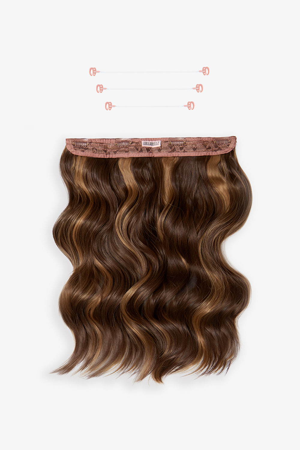 18” 1 Piece Hidden Halo Brushed Out Wave Hair Extensions - BROWNS | BLONDETTE #1