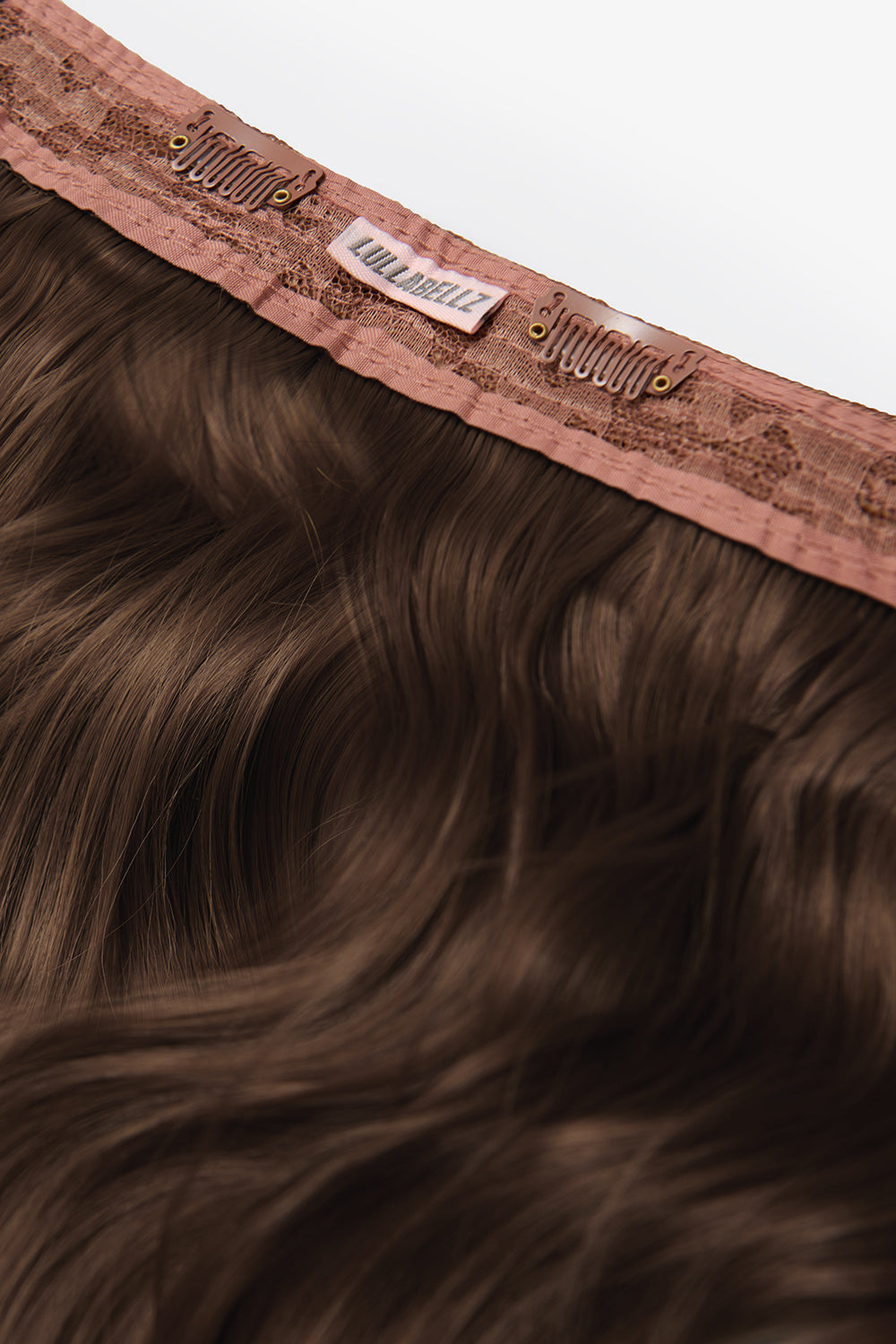 18” 1 Piece Hidden Halo Brushed Out Wave Hair Extensions - BROWNS | CHESTNUT #2