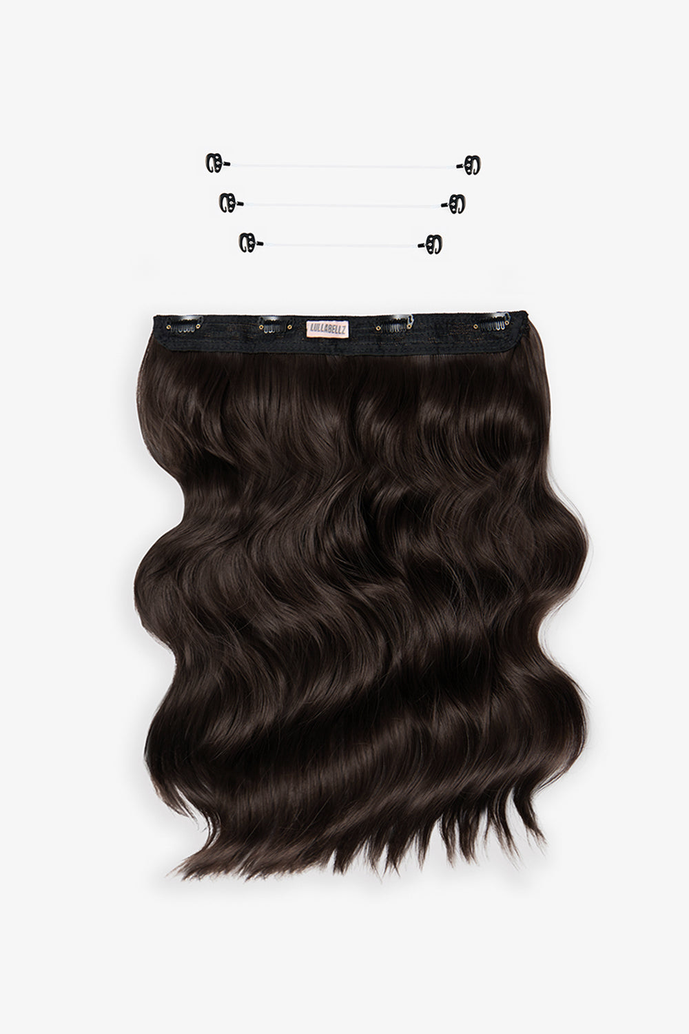 18” 1 Piece Hidden Halo Brushed Out Wave Hair Extensions - BROWNS | DARK BROWN #1