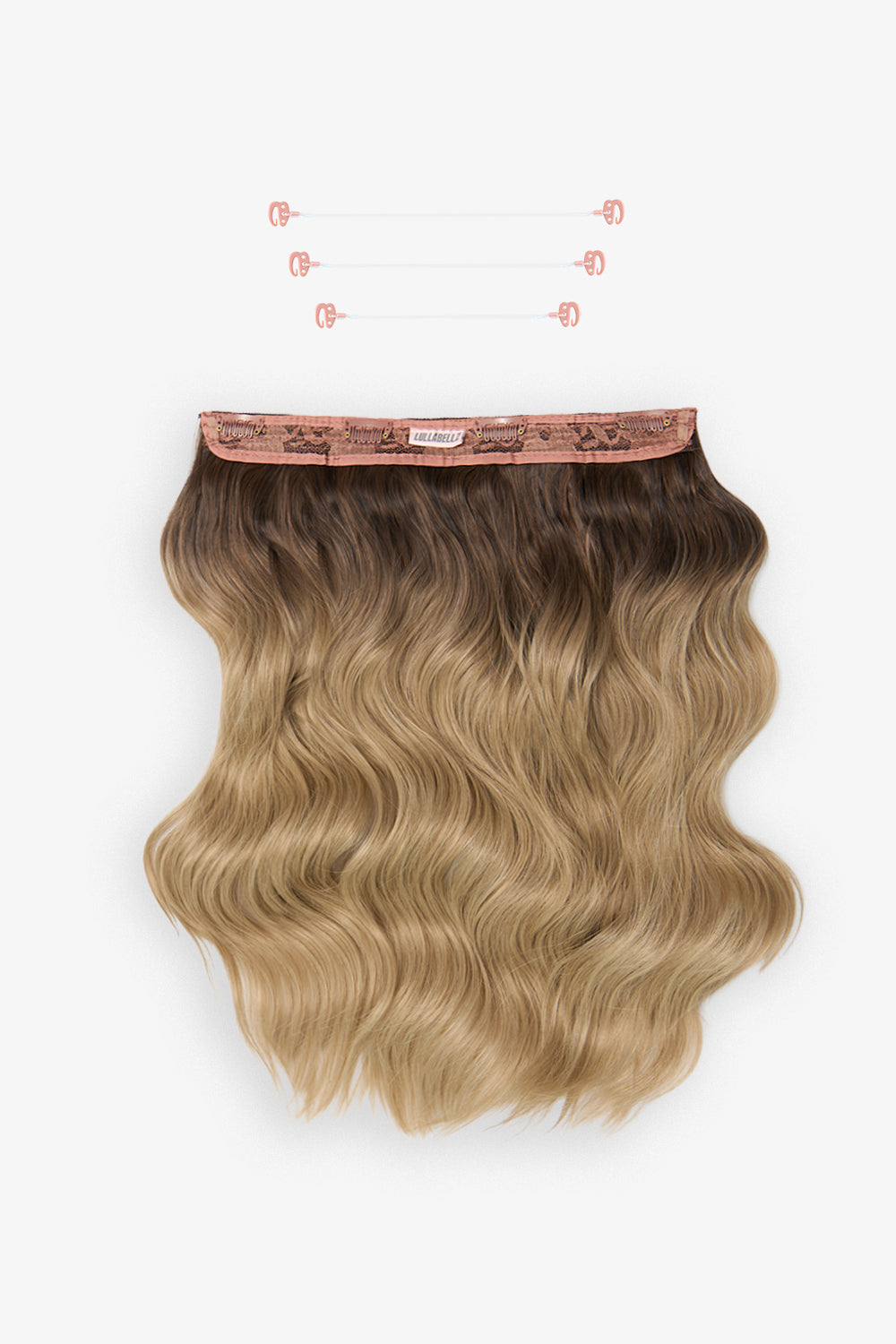 18” 1 Piece Hidden Halo Brushed Out Wave Hair Extensions - BLONDES | ROOTED CALIFORNIA BLONDE #1