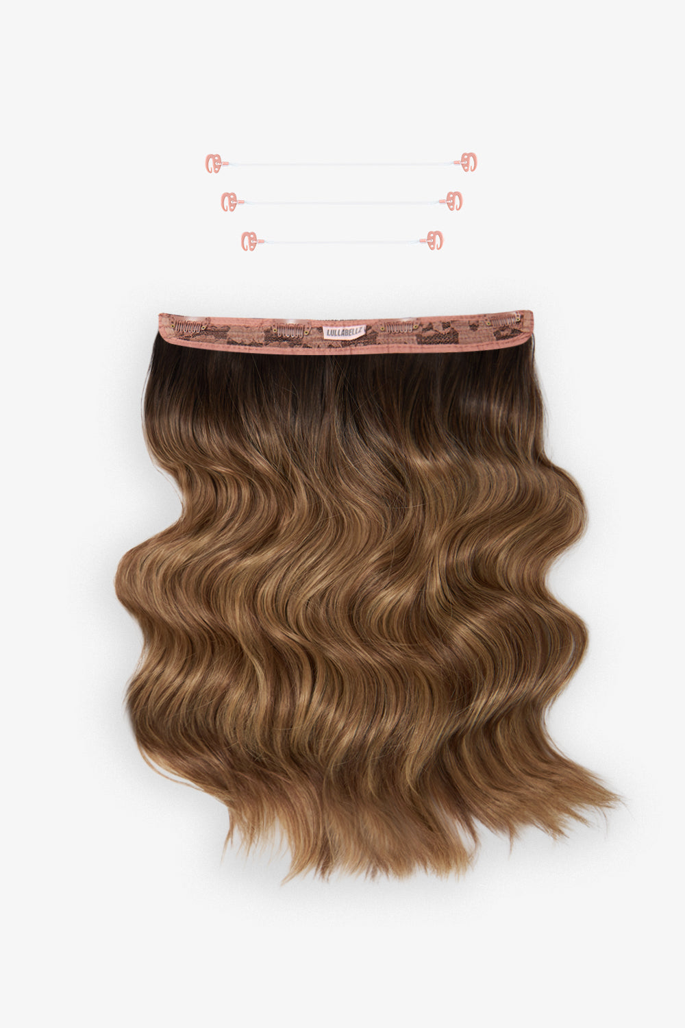 18” 1 Piece Hidden Halo Brushed Out Wave Hair Extensions - BROWNS | ROOTED MELLOW BROWN #1