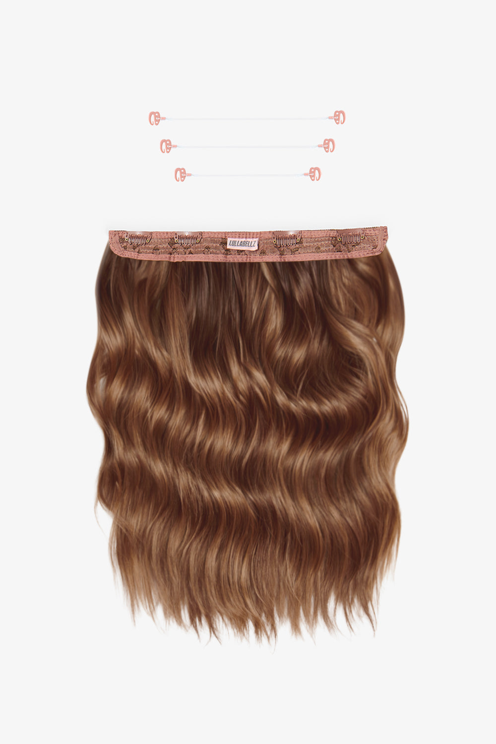 18” 1 Piece Hidden Halo Brushed Out Wave Hair Extensions - BROWNS | ROOTED MELLOW BROWN #1