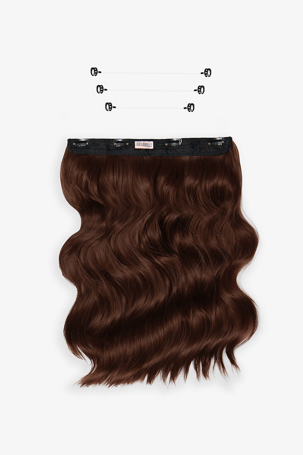 18” 1 Piece Hidden Halo Brushed Out Wave Hair Extensions - BROWNS | WARM BRUNETTE #1
