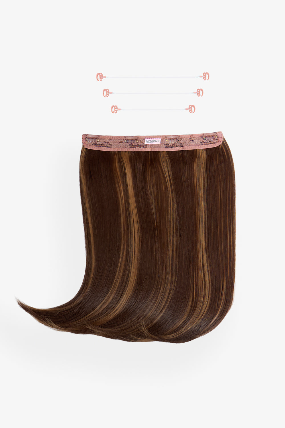 18" 1 Piece Hidden Halo Straight Hair Extensions - BROWNS | BLONDETTE #1