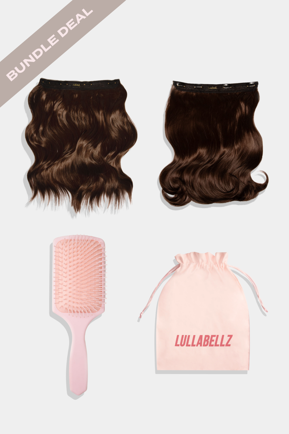 18” Hidden Halo Extensions Duo + Hair Care Set