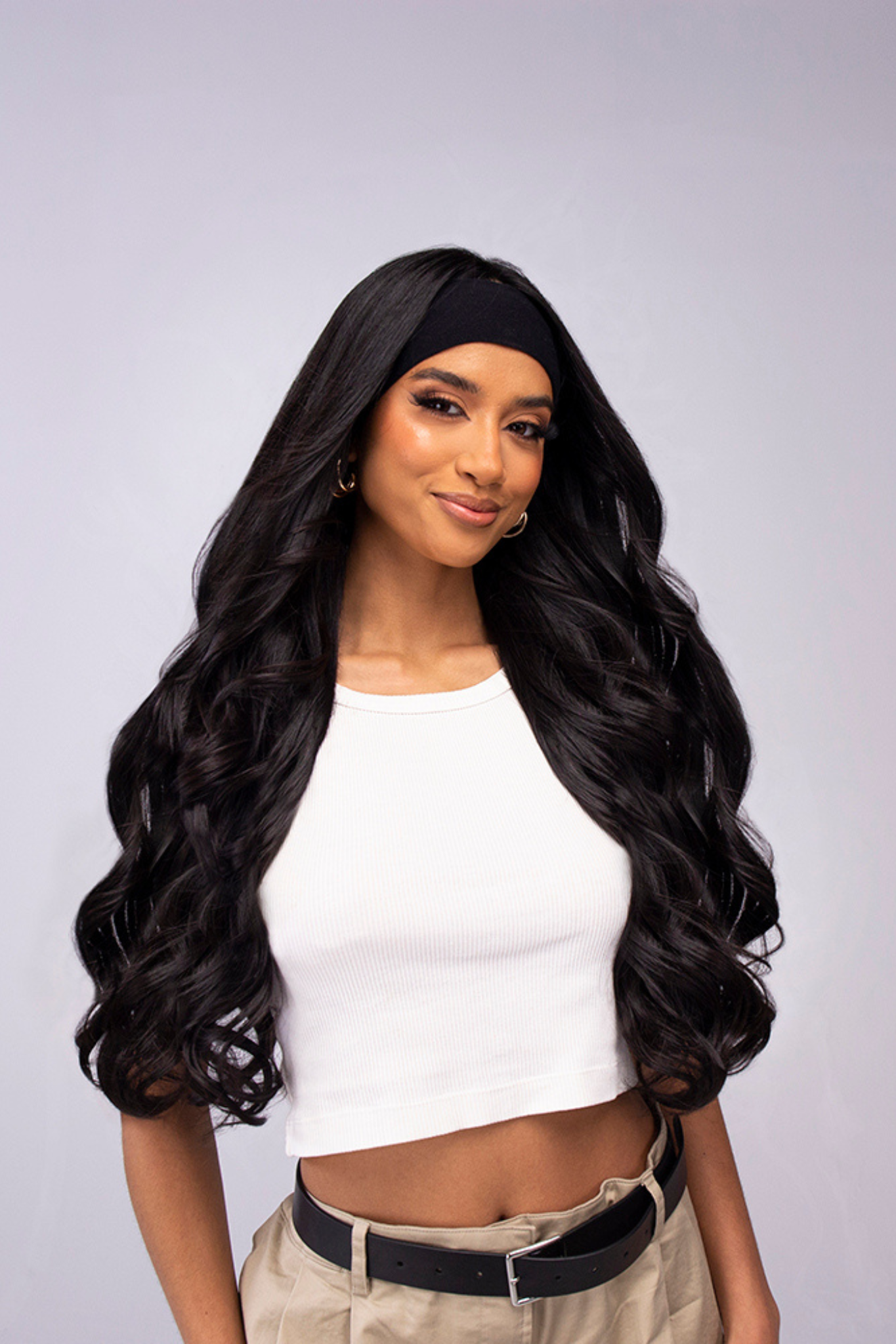 Thick 20" 1 Piece Curly Clip In Hair Extensions - BLACKS | RAVEN #1