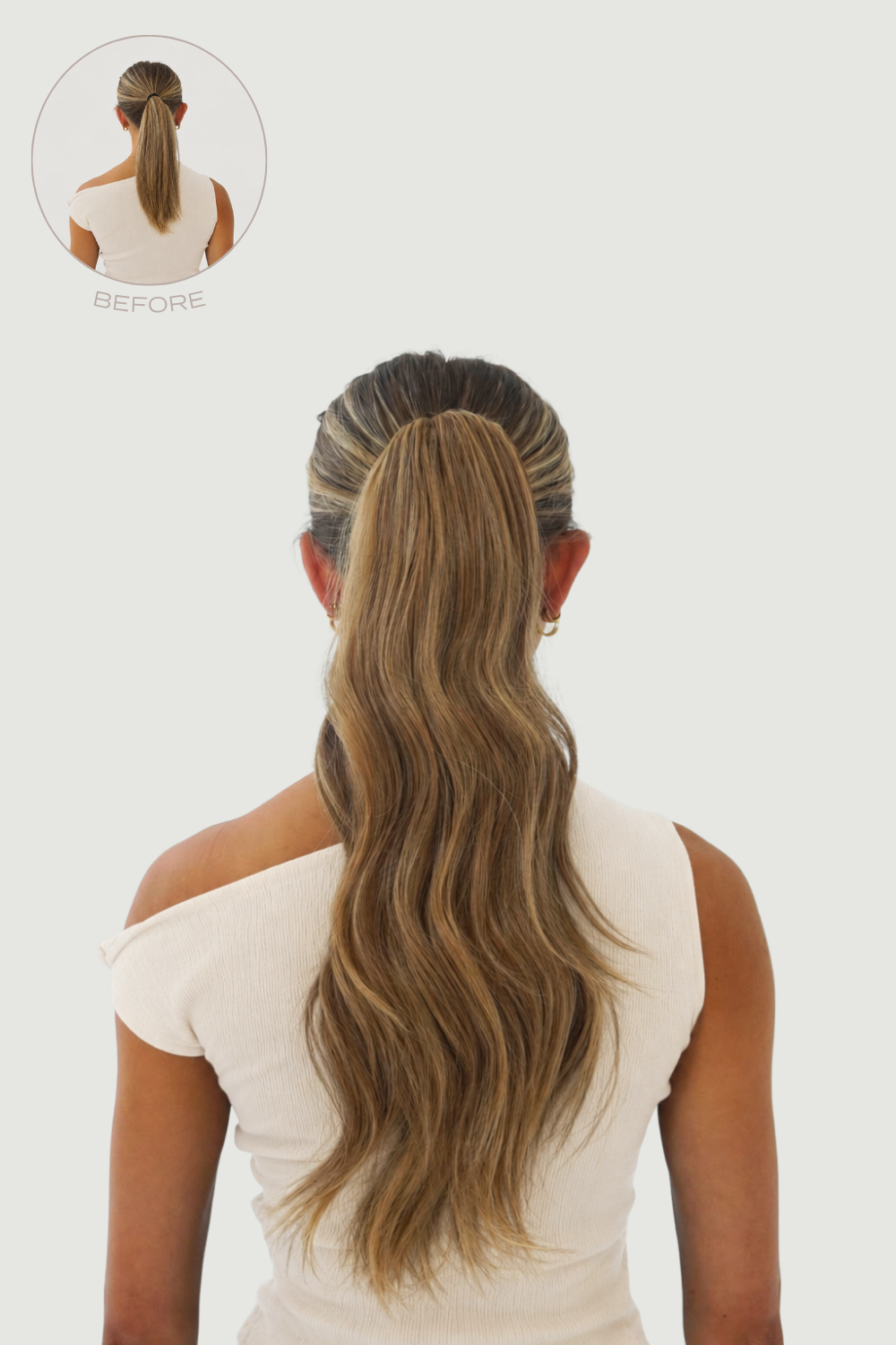 Brushed Out Wave 20" Claw Clip Pony