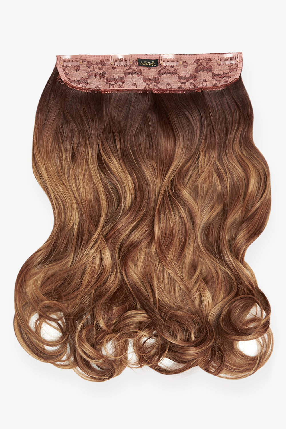 Thick 20" 1 Piece Curly Clip In Hair Extensions - BROWNS | ROOTED MELLOW BROWN #1