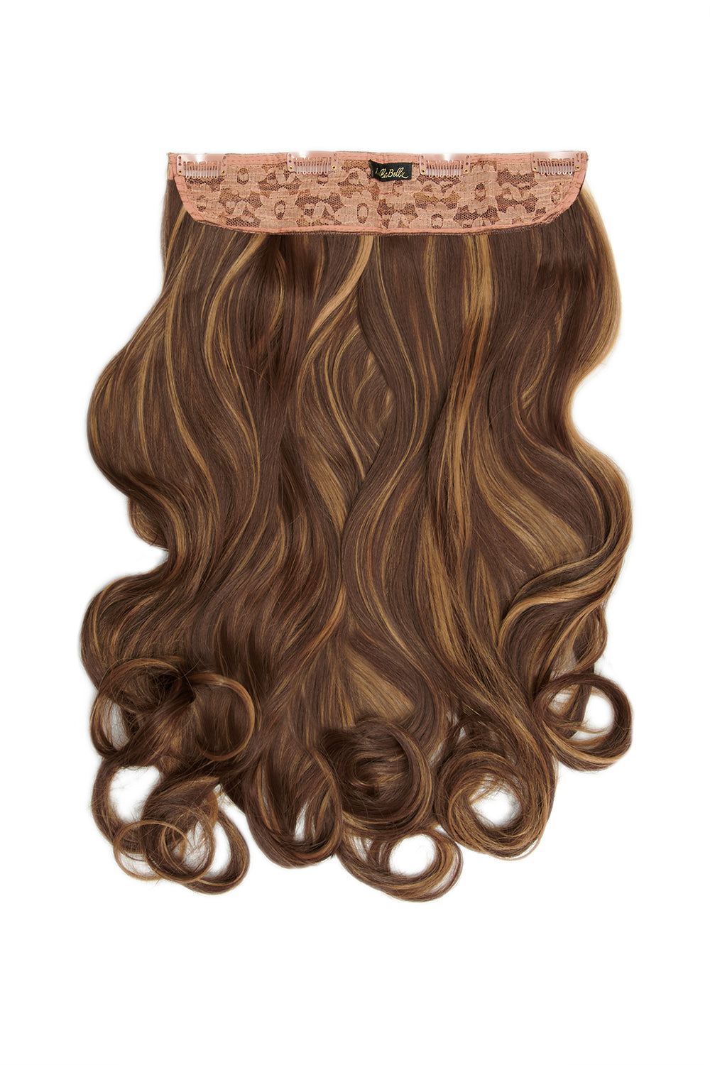 Thick 20" 1 Piece Curly Clip In Hair Extensions - BROWNS | BLONDETTE #1