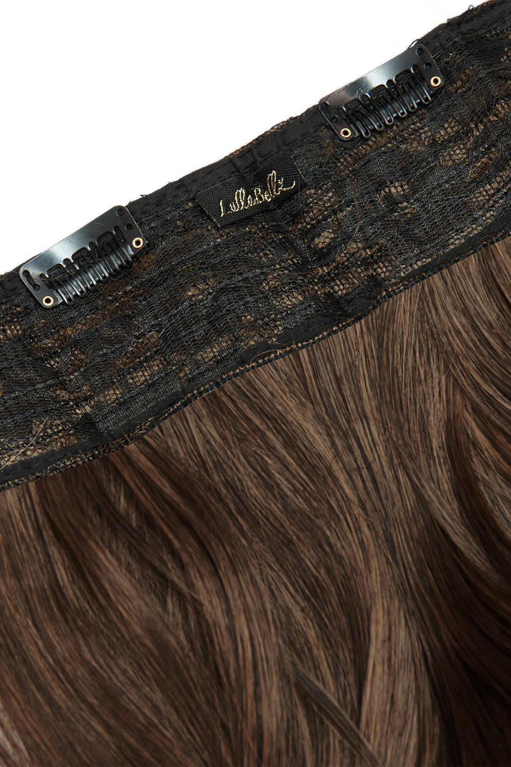 Thick 20" 1 Piece Curly Clip In Hair Extensions - BROWNS | DARK BROWN & CARAMEL #2