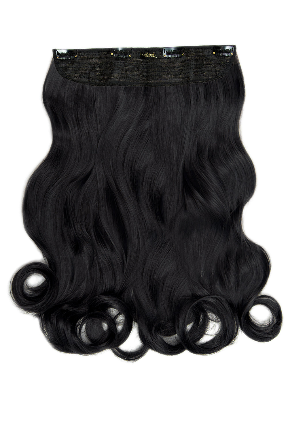 Thick 20" 1 Piece Curly Clip In Hair Extensions - BLACKS | JET BLACK #1