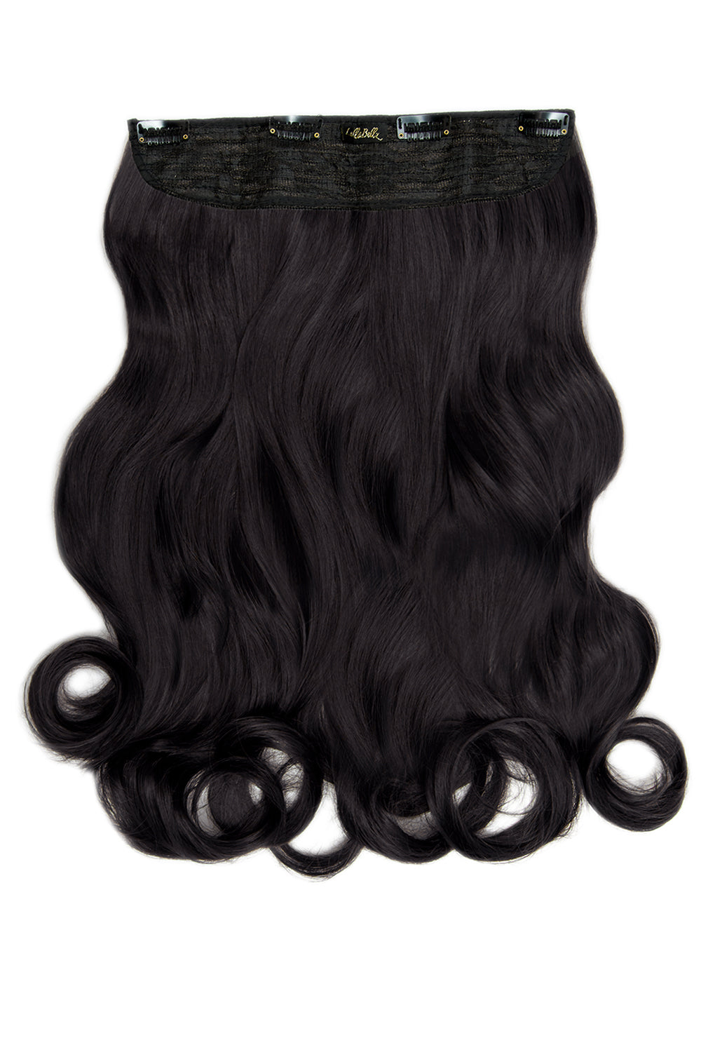 Thick 20" 1 Piece Curly Clip In Hair Extensions - BLACKS | RAVEN #2