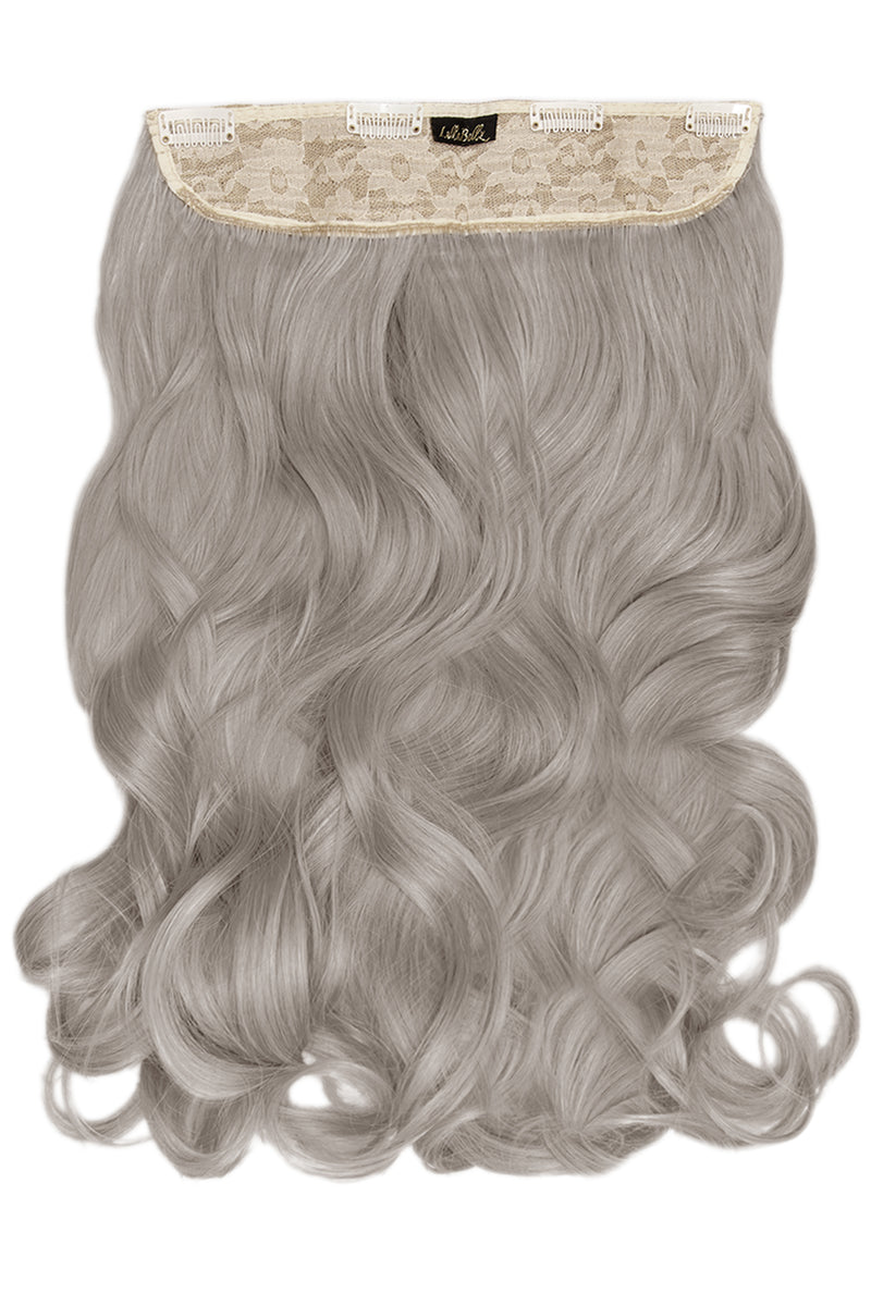 Dicke 20" 1-teilige lockige Clip-In-Haarverlängerungen  - BLONDE | SILBER-GRAU #1