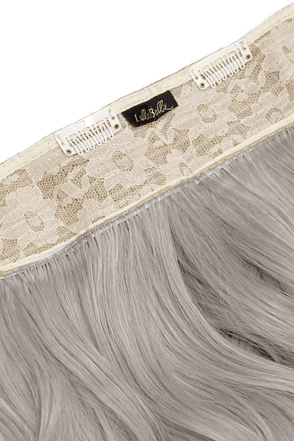 Thick 20" 1 Piece Curly Clip In Hair Extensions - BLONDES | SILVER GREY #2