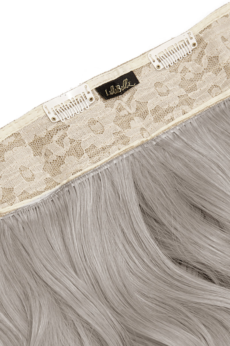 Dicke 20" 1-teilige lockige Clip-In-Haarverlängerungen  - BLONDE | SILBER-GRAU #2