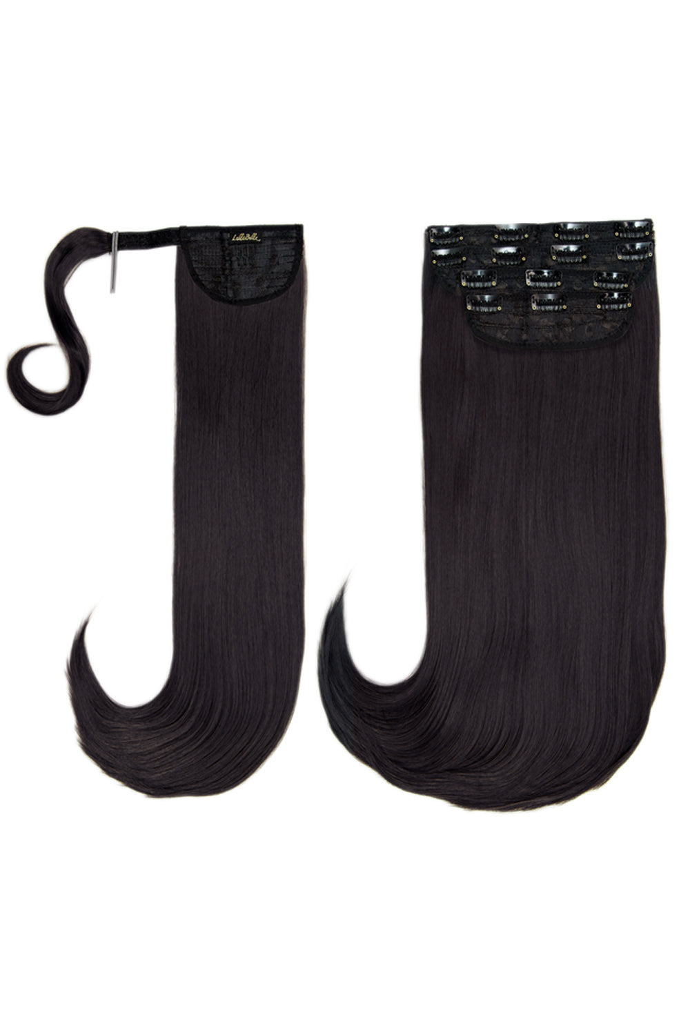 Ultimate Half Up Half Down 22'' Straight Extension and Pony Set [Clearance Lines] - BLACKS | RAVEN #6