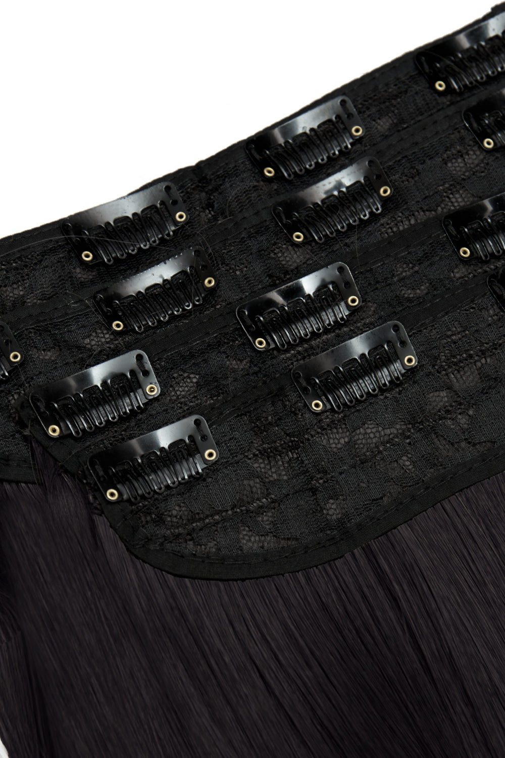 Ultimate Half Up Half Down 22'' Straight Extension and Pony Set [Clearance Lines] - BLACKS | RAVEN #3